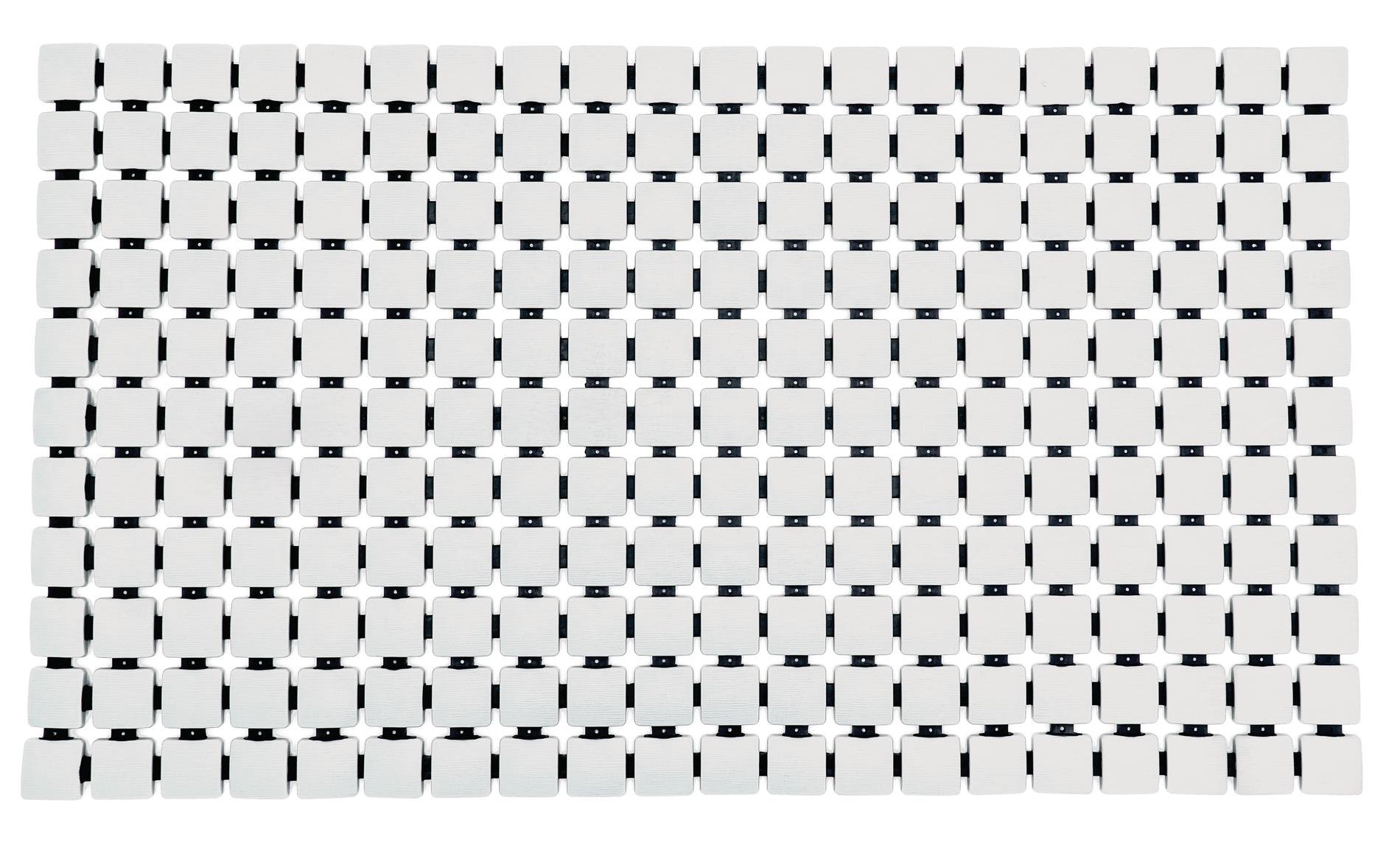 Vonios kilimėlis RIDDER NEVIS, 39 x 68 cm, baltas, PP / TPE, 6108001