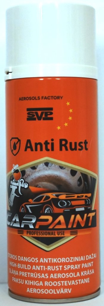 Automobiliniai dažai SVP, balti blizgūs, nuo korozijos, aerozoliniai, RAL9010, 400 ml