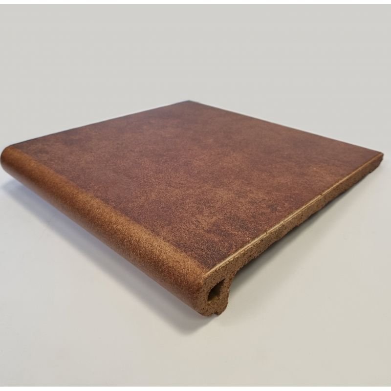 Klinkerinės grindų plytelės GRES ARAGON 902577 MYTHO RUBINO ROUND R9/C, 32,5 x 33 x 1,8 cm, pakopa, 698036