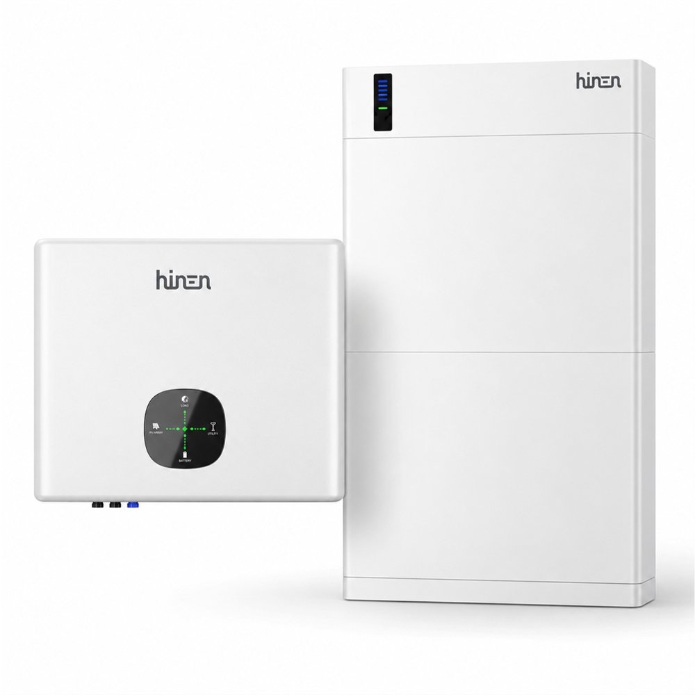 PV elektrinių energijos kaupimo sistema HINEN,  H12000H-EU + 2xBH7700A + BH7700P, 12 kW / 15,4 kWh 