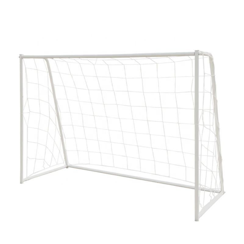 Futbolo vartai FB04, plienas, PE, baltos spalvos, 120x80x55 cm.