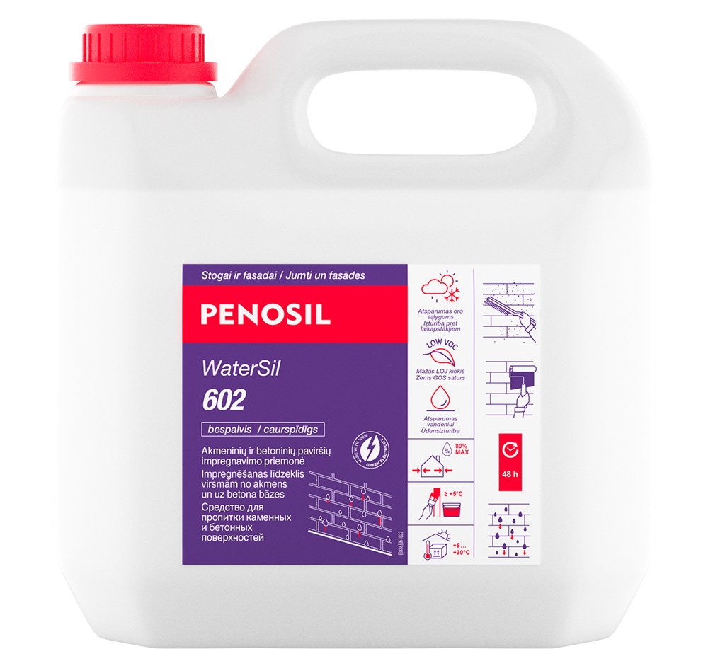 Paviršių impregnavimo priemonė PENOSIL Watersil 602, 3 l
