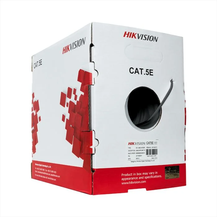 Kompiuterinis kabelis HIK-VISION CAT5E/UTP(CU), 4x2x0,5 neekranuotas, viengyslis, varinis, juodos spalvos, lauko sąlygoms