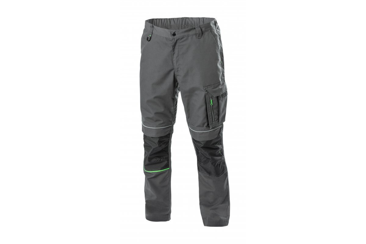 Kelnės HOGERT WORKWEAR Lemberg, 65% poliesteris, 35% medvilnė, pilka spalva, L (52) dydis, CE