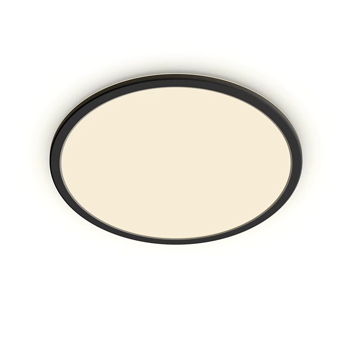 LED šviestuvas PHILIPS Superslim Cl550, paviršinis, 18 W, 2700 K, 1700 lm, apvalus, juodos sp., IP44, 300 x 23 mm