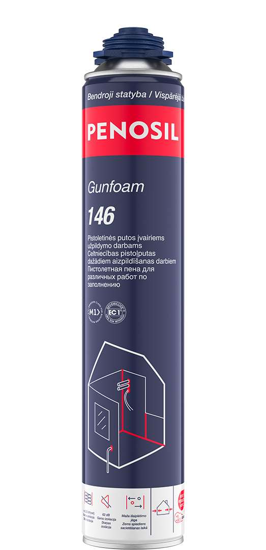 Sandarinimo putos PENOSIL Gunfoam 146, pistoletinės, 750 ml