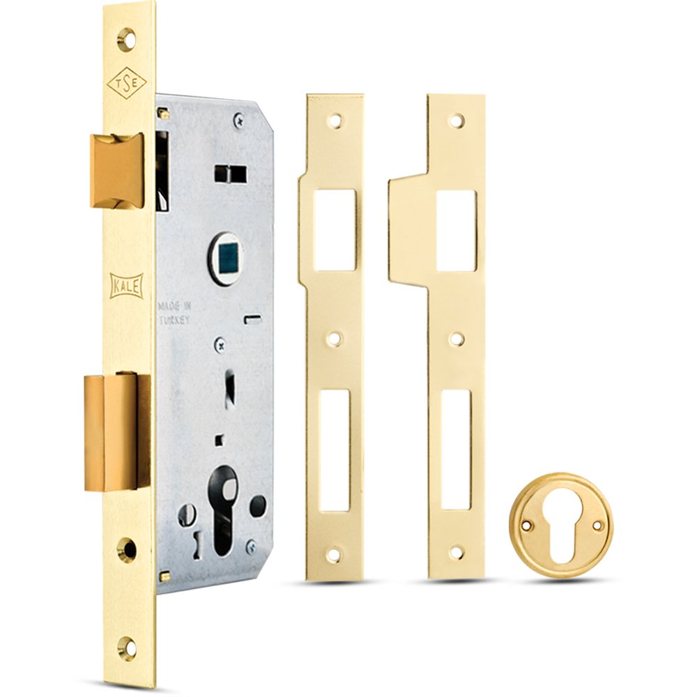 Įleidžiama spyna su cilindru KALE, 152R45+168BNE, žalvaris, 85mm/45 mm