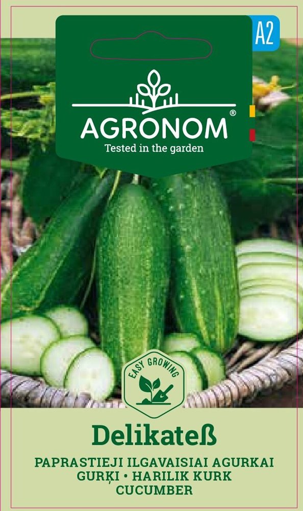 Daržovių sėklos, AGRONOM agurkai paprastieji ilgavaisiai DELIKATE, 2 g.