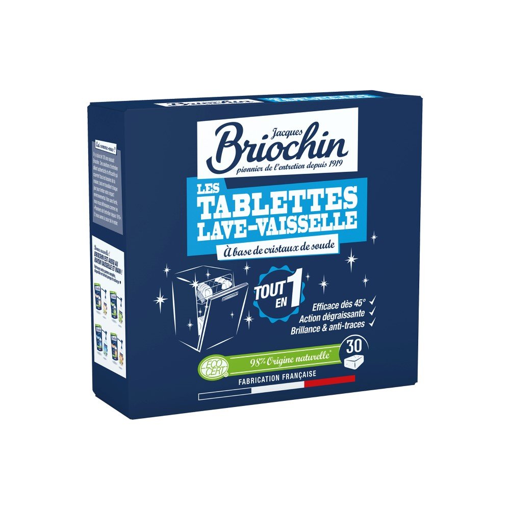 Indaplovių tabletės BRIOCHIN, su stipriu nuriebalinimo poveikiu, 30 vnt., 66931