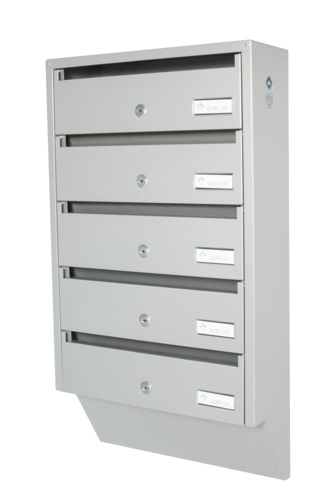 Pašto dėžutė PDV935, sidabrinė, 724 x 385 x 145 mm