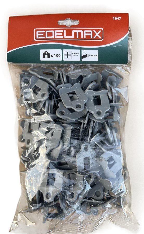 Plytelių inkaras EDELMAX, storis 1,5 mm, 100 vnt.