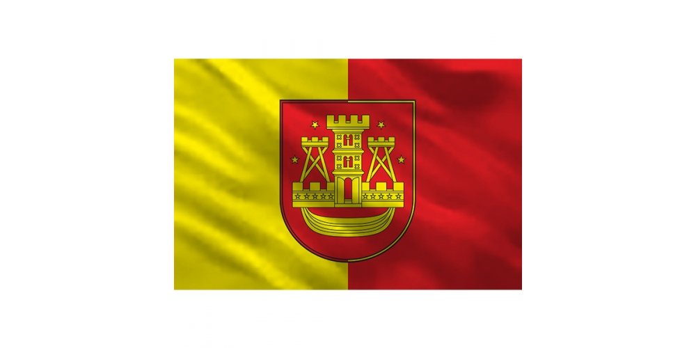 Klaipėdos miesto vėliava, 100 x 170 cm, vėliavos kotui