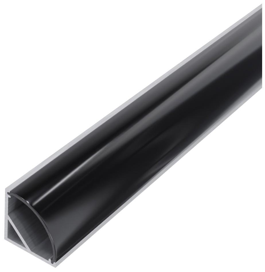 Profilis LED juostoms AVIDE AT-4547, komplektas, kampinis, juodas, 15,8 x 15,8 mm , ilgis 1 m