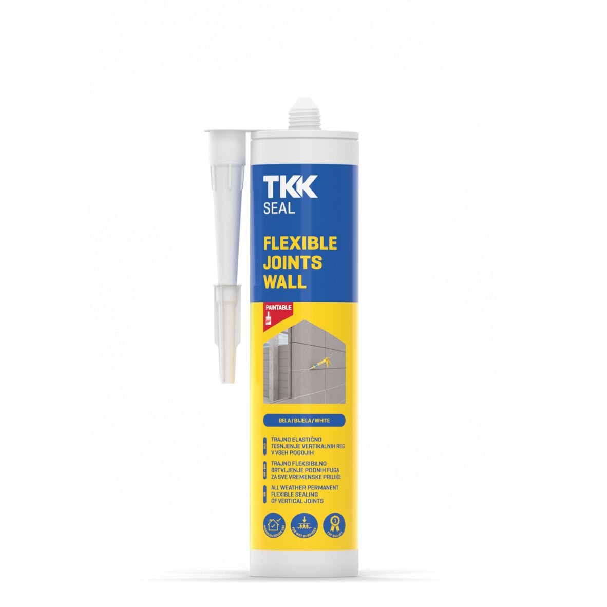 Silikoninis hermetikas TKK SEAL Flexible Joints Wall, 300 ml, baltas