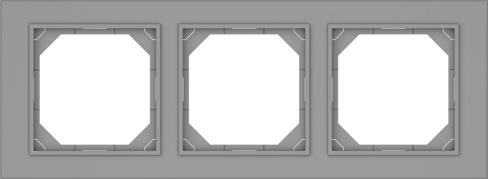 Rėmelis VILMA QR1000, 3 vietų, pilka matinė sp., R03 FIT LINE
