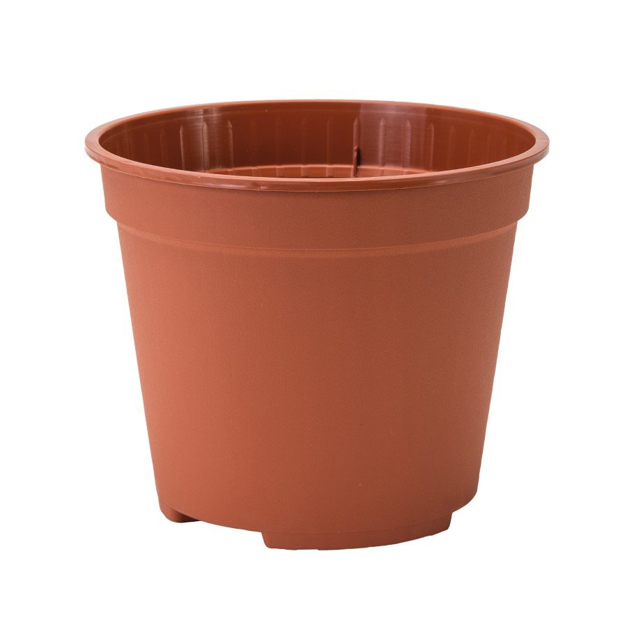 Plastikinis vazonėlis FAST, rudos sp., 14 x 11,6 cm., 1,15 l, 10 vnt.