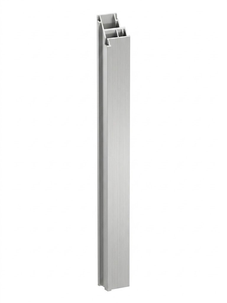Fiksuota aliuminio stakta, VIVENTO Invisible, paslėptai durų varčiai, kairinė, sidabrinė spalva, 44x90x2063 mm, 2 vnt., 44x90x791 mm, 1 vnt.