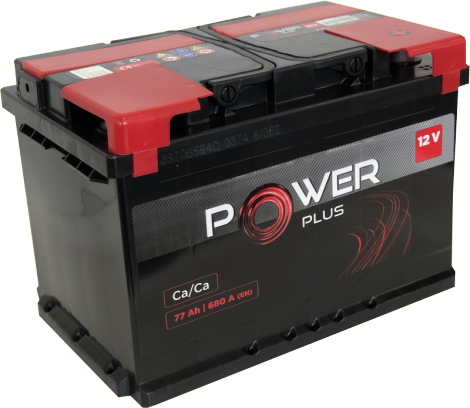 Akumuliatorius POWER PLUS, 12 V, 77 Ah, 680 A, EN, 278 x 175 x 190 mm, starterinis, rūgštinis