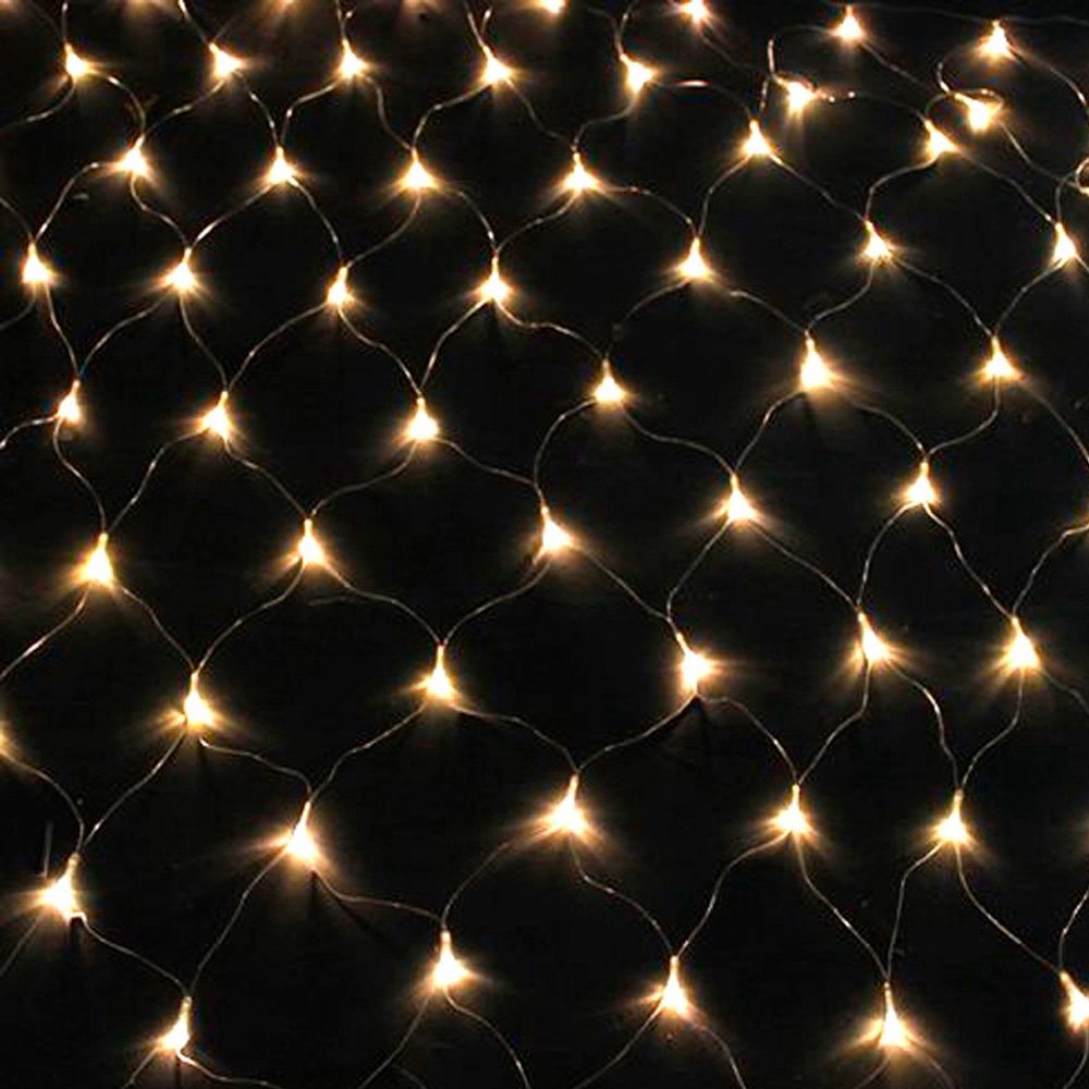 Šviečianti girlianda - tinklas SUNLUX WR-2020-005Y, 192 LED, 3 x 2 m, šiltai balta spalva, IP44, tinka naudoti lauke