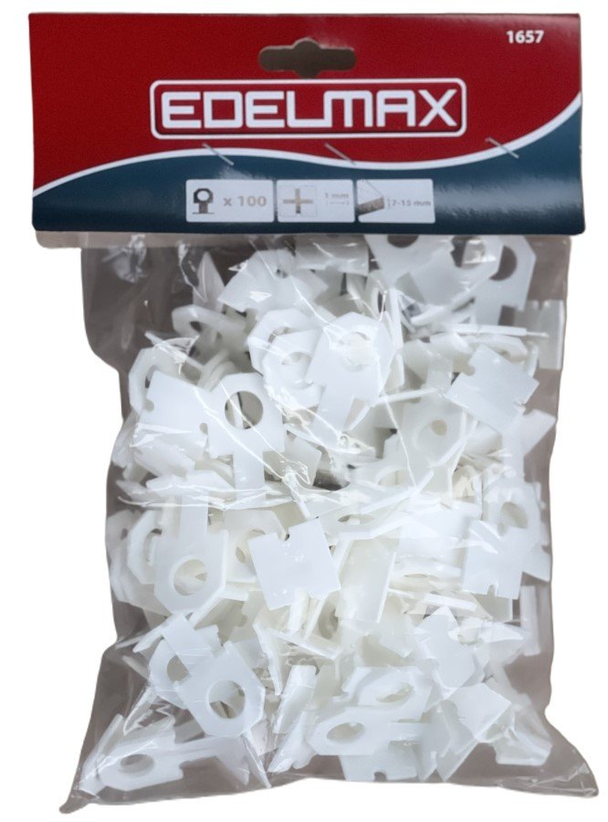 Plytelių inkaras, 1 mm,  išlyginimo sistemai, 7-15 mm plytelėms, 100 vnt.