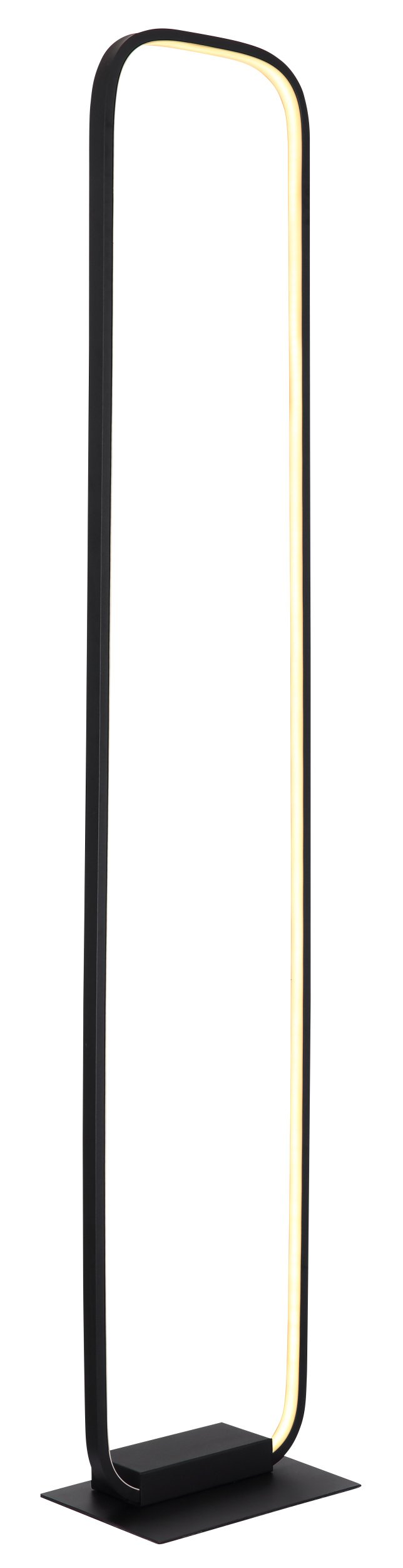 Toršeras GLOBO Silla, LED, 28W, 230V, 3000K, 3320 lm, su kojiniu jung., 1,8 m laidas, matinės juodos sp., 180x230x1300 mm, 67262SB