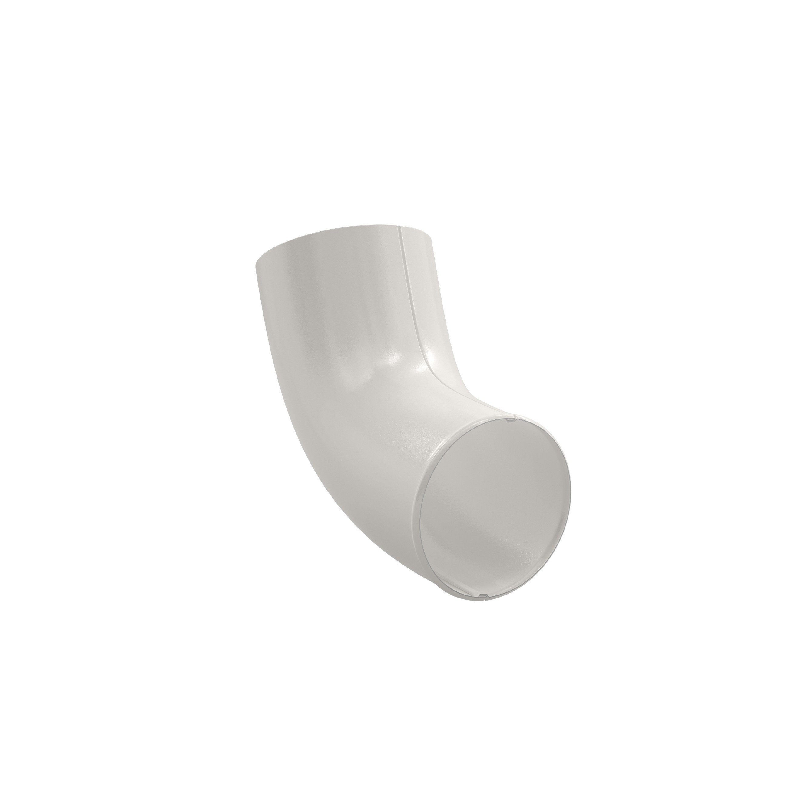 Alkūnė apatinė BILKA, skersmuo 100 mm, balta spalva, RAL9010