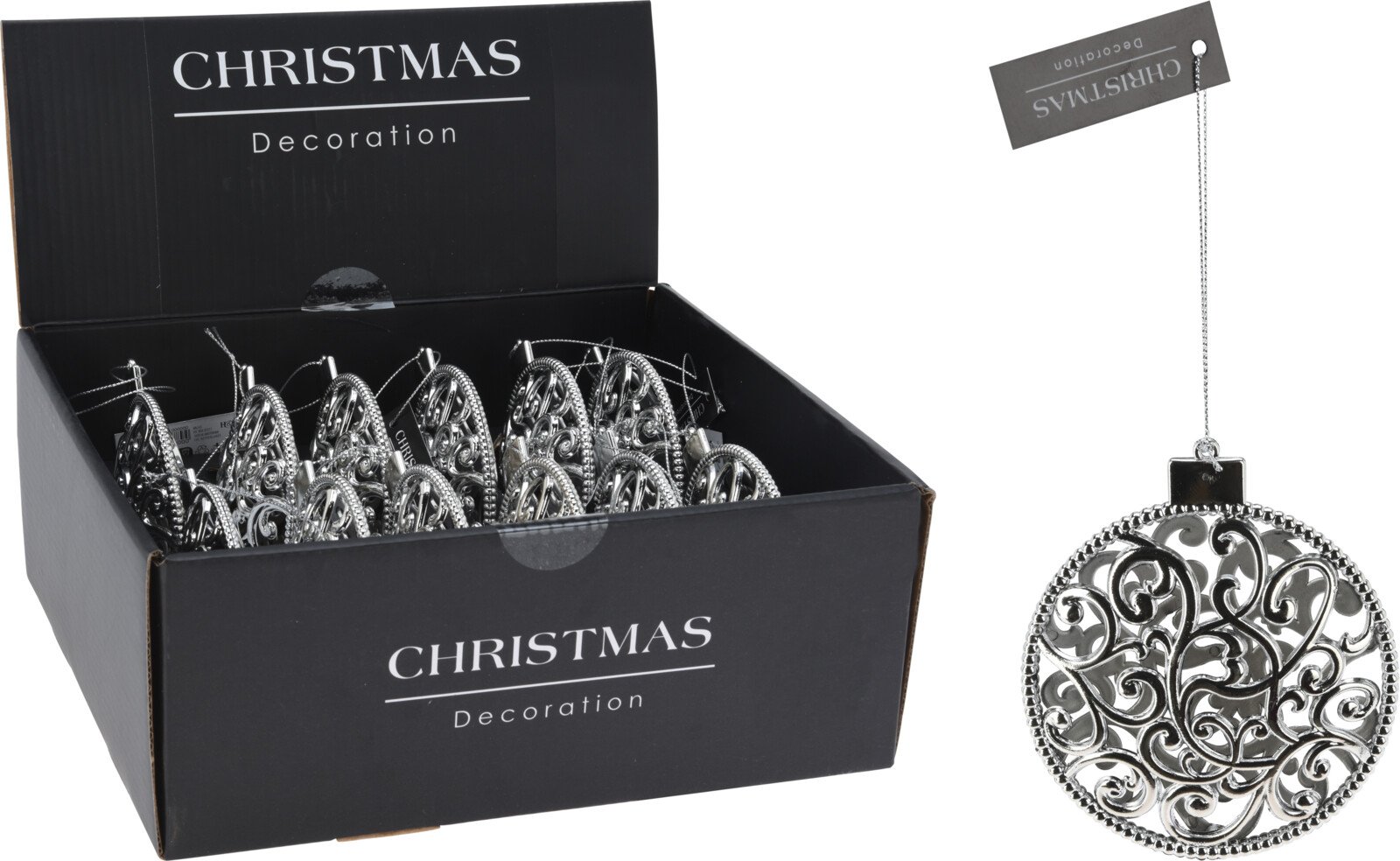 Eglutės žaisliukas, sidabro sp., 100 x 25 x 110 mm