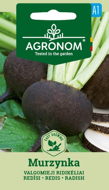 Daržovių sėklos, AGRONOM Ridikai valgomieji MURZYNKA, 2 g.