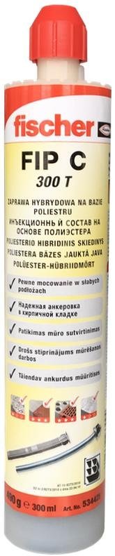 Tvirtinimo derva FISCHER Fip C 300T, vasarinis, 300 ml