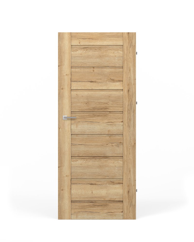 Laminuotos vidaus durys su užlaida VIVENTO PL-01, dešininės, spl. Halifax oak, 2030x744x40 mm