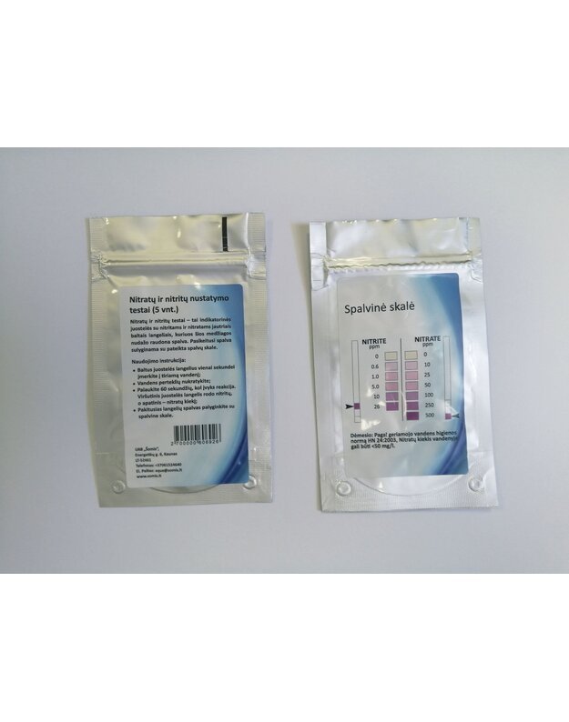 Vandens testai QUANTOFIX, nitratų ir nitritų nustatymui, NT5, 5 vnt.