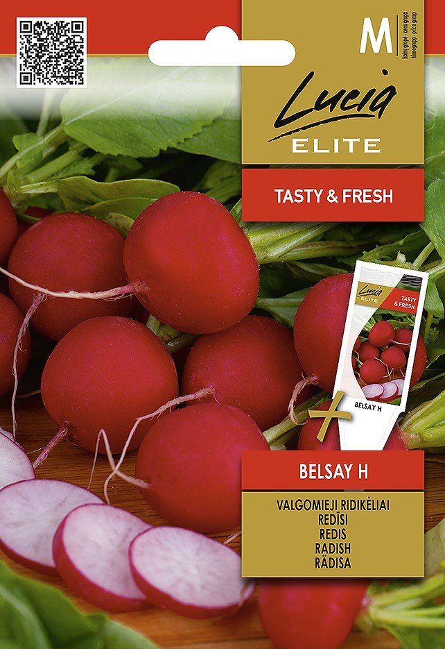 Daržovių sėklos, LUCIA ELITE ELN ridikėliai valgomieji BELSAY H, 3 g., M