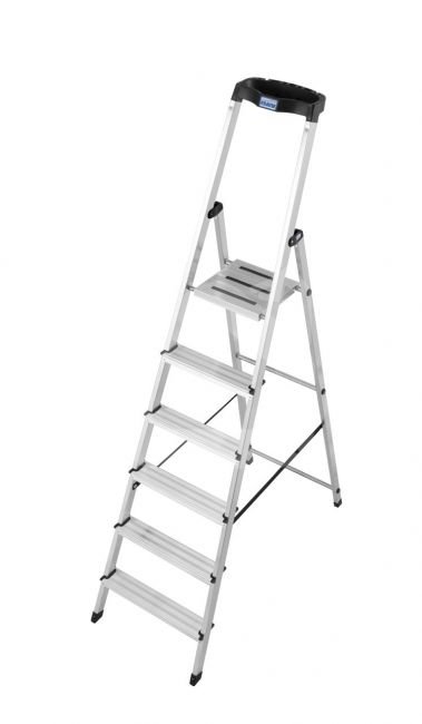Kopėčios KRAUSE SAFETY, su aikštele, 6 pakopų