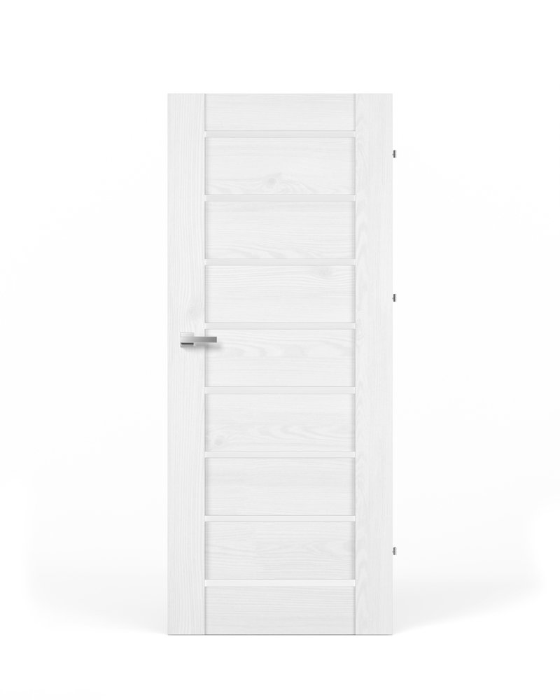 Laminuotos vidaus durys su užlaida VIVENTO PL-02, dešininės, spl. Sibiu White, 2030x844x40 mm