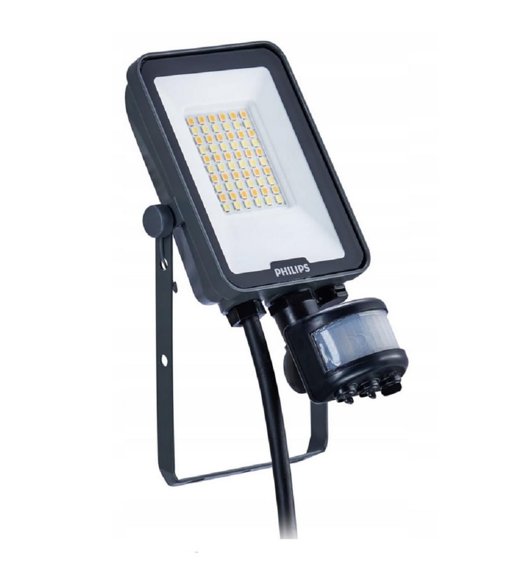 LED prožektorius PHILIPS Ledinaire Floodlights, 20W, 2200-2400 lm, 3000-6500K, IP65, su judesio davikliu, BVP167