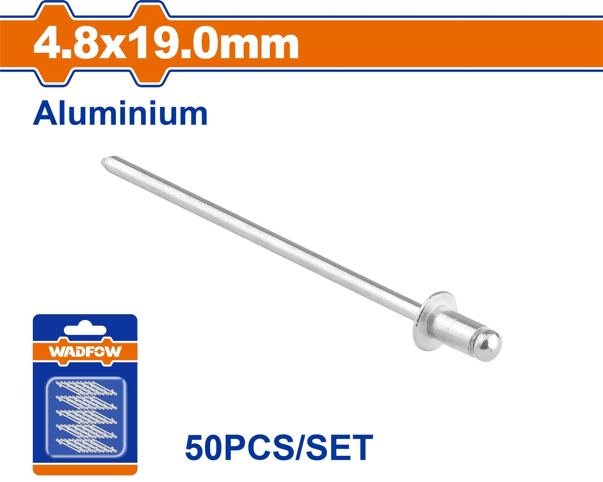Kniedės WADFOW, 4,8x19,0 mm, 50 vnt. WREZK34