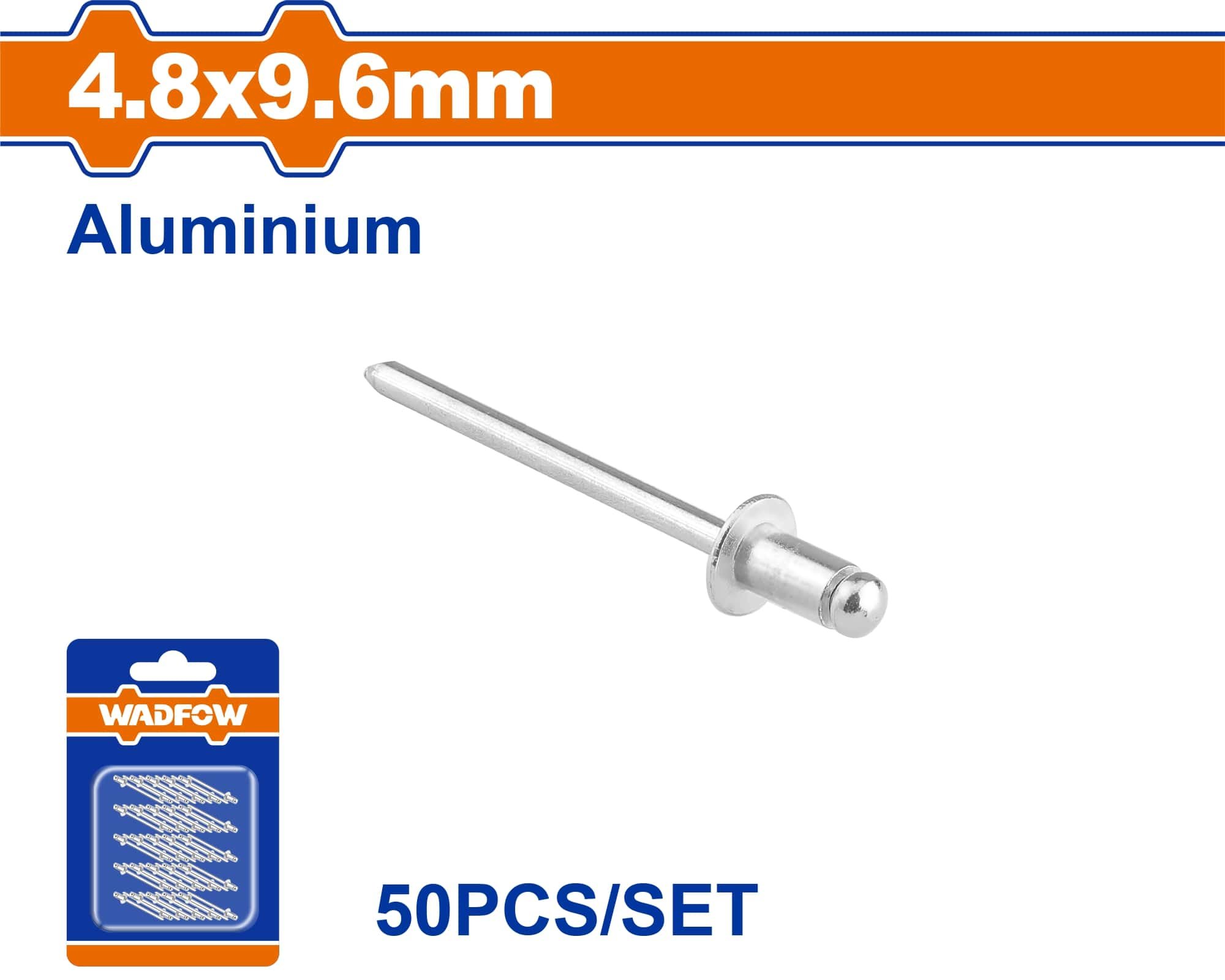 Kniedės WADFOW, 4,8x9,6 mm, 50 vnt. WREZK32