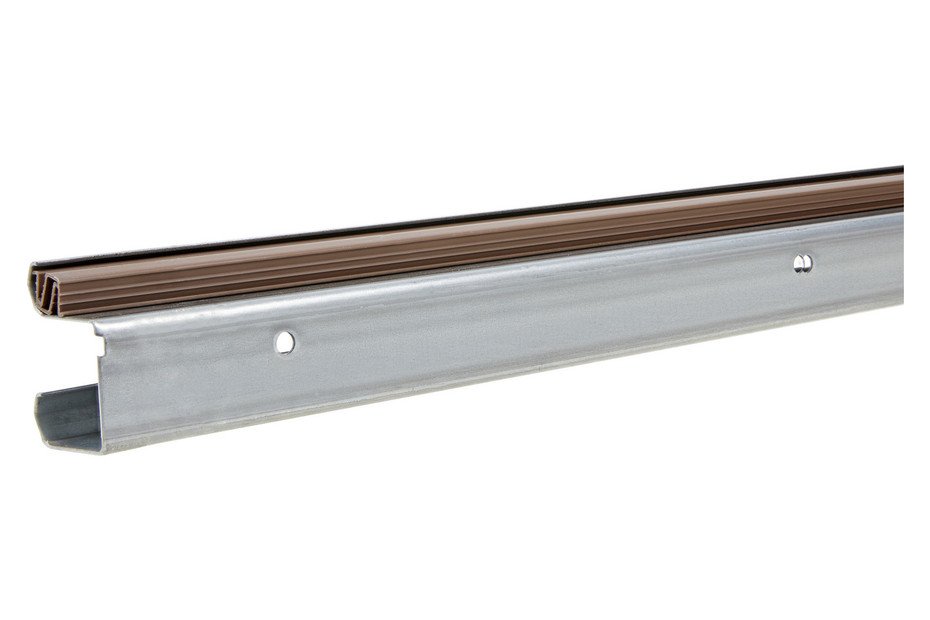 Stumdomų durų bėgelis HETTICH TopLine2, prisukamas, cinkuotas, spl. ruda, 2 m, 1483