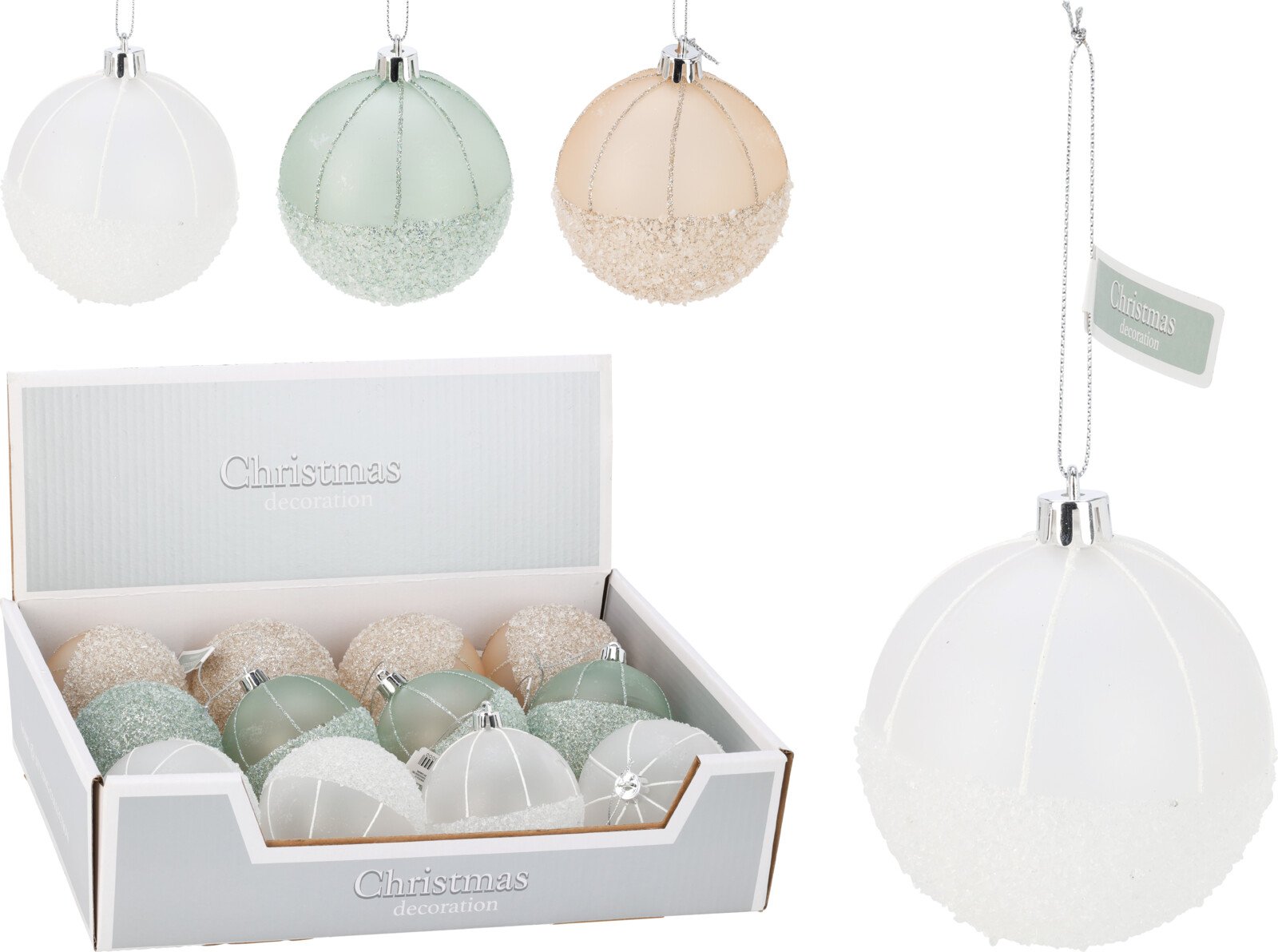 Eglutės žaisliukas, 3 skirtingos sp., skersmuo 8 cm