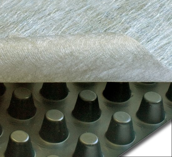 Membrana FORTEX, pamatų drenaž. su geotekstile "Dren 250 kN" 2 x 20 m, (40 m2)