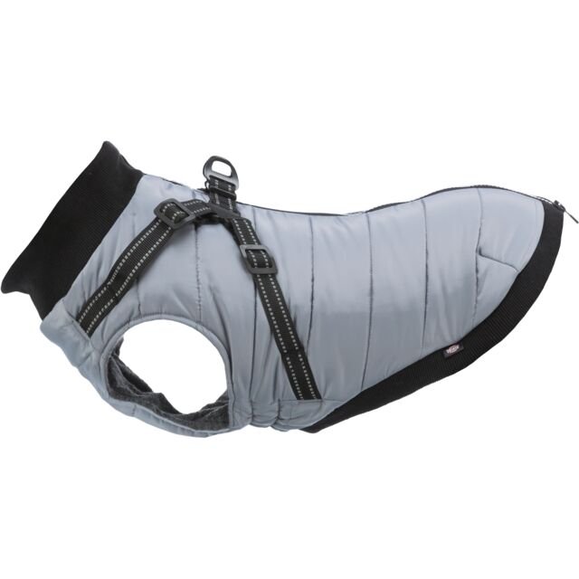 Paltukas su petnešomis šuniui TRIXIE Pontis, XS dydžio, 27 cm, pilkos spalvos