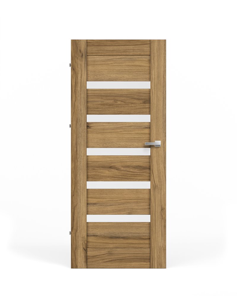 Laminuotos vidaus durys su užlaida VIVENTO PY-02, kairinės, spl. Catania oak, 2030x844x40 mm