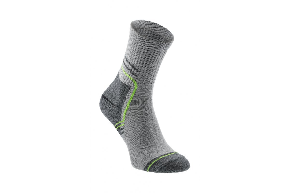 Kojinės HOGERT WORKWEAR Kahl, ilgos, pilka - žalia spalva, 3 poros, 39-40 dydis