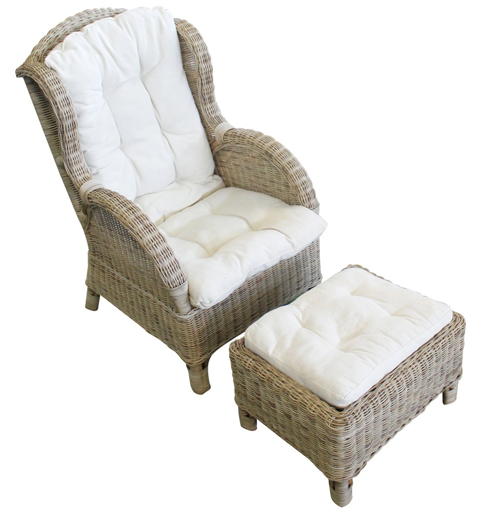 Pintas krėslas LEX Consul relax, 68 x 62 x 62 cm su kojų atrama 55 x 52 x 42cm, pintas ratanas, maksimali apkrova iki 120 kg