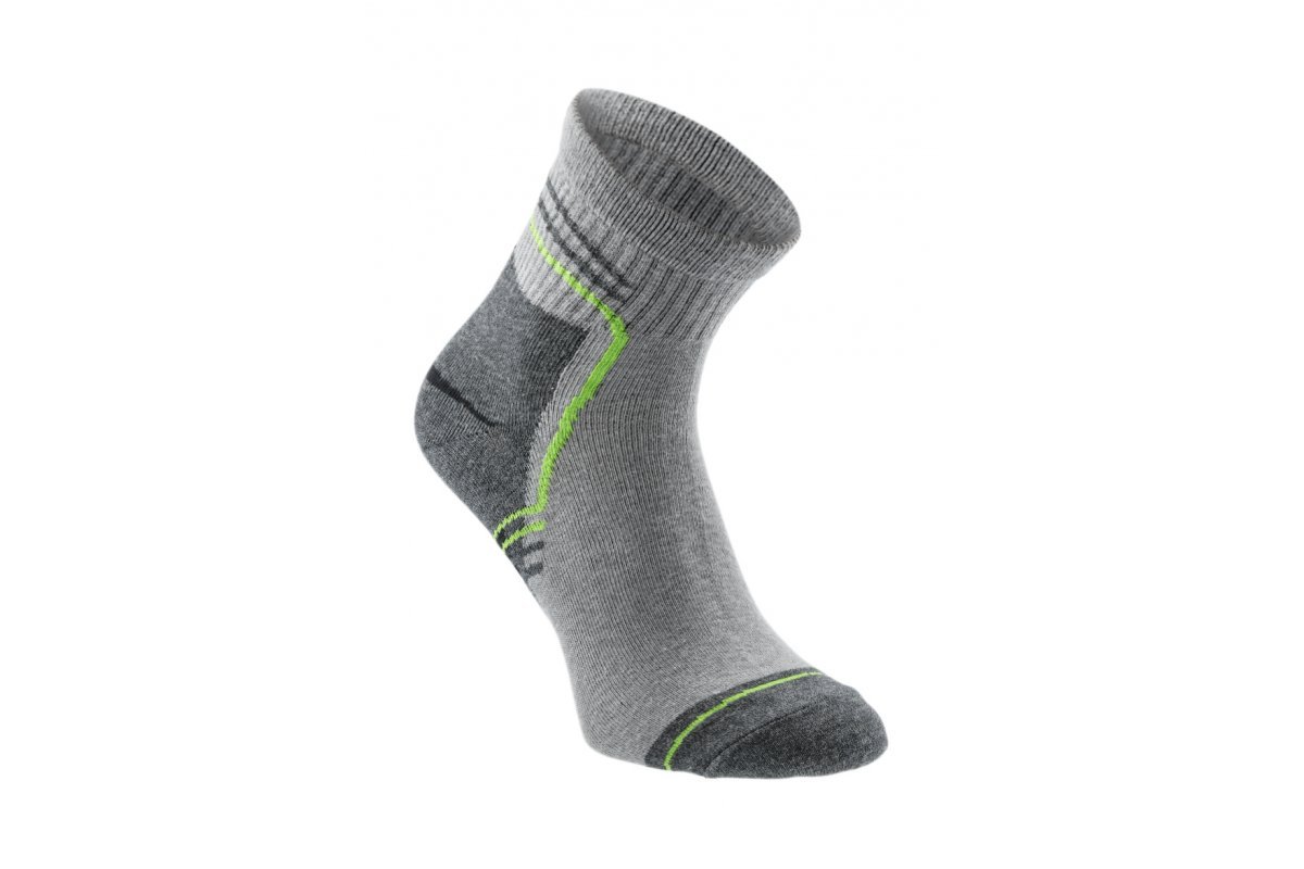 Kojinės HOGERT WORKWEAR Saar, trumpos, pilka-žalia spalva, 3 poros, 41-42 dydis