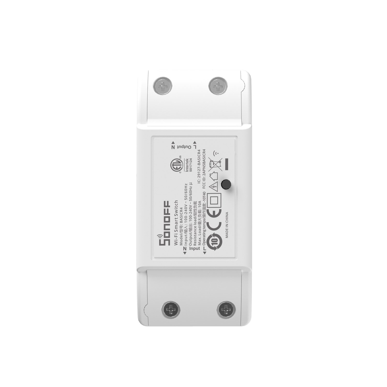 Išmanusis jungiklis SONOFF Basicr4, 2400 W, 230 V, Wi-Fi, valdomas programėle, galima valdyti balsu,