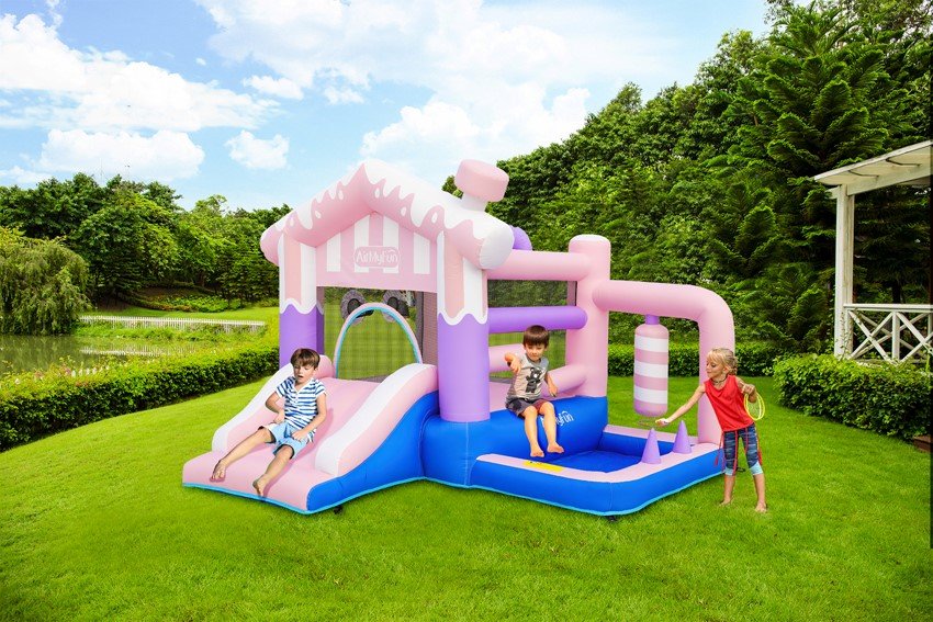 Pripučiamas batutas AirMyFun, LEDAINĖ, 290 x 290 x 210 cm, maksimali apkrova iki 135kg