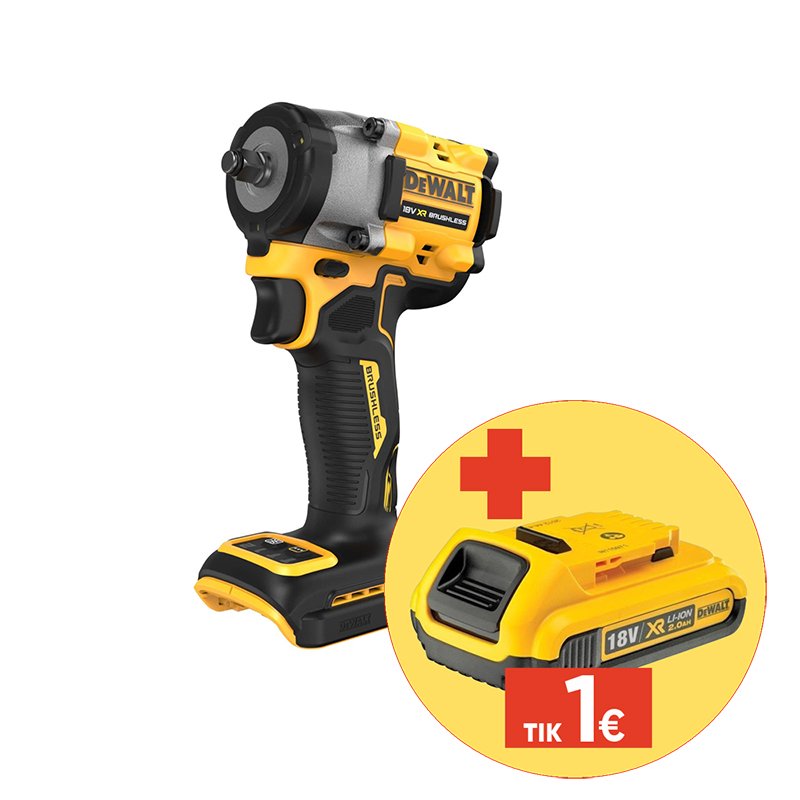 Akumuliatorinis smūginis veržliasukis DEWALT DCF923N-XJ, 3/8 jungtis, maks. sukimo momentas 406 Nm, 18 V, be akumuliatorių ir kroviklio