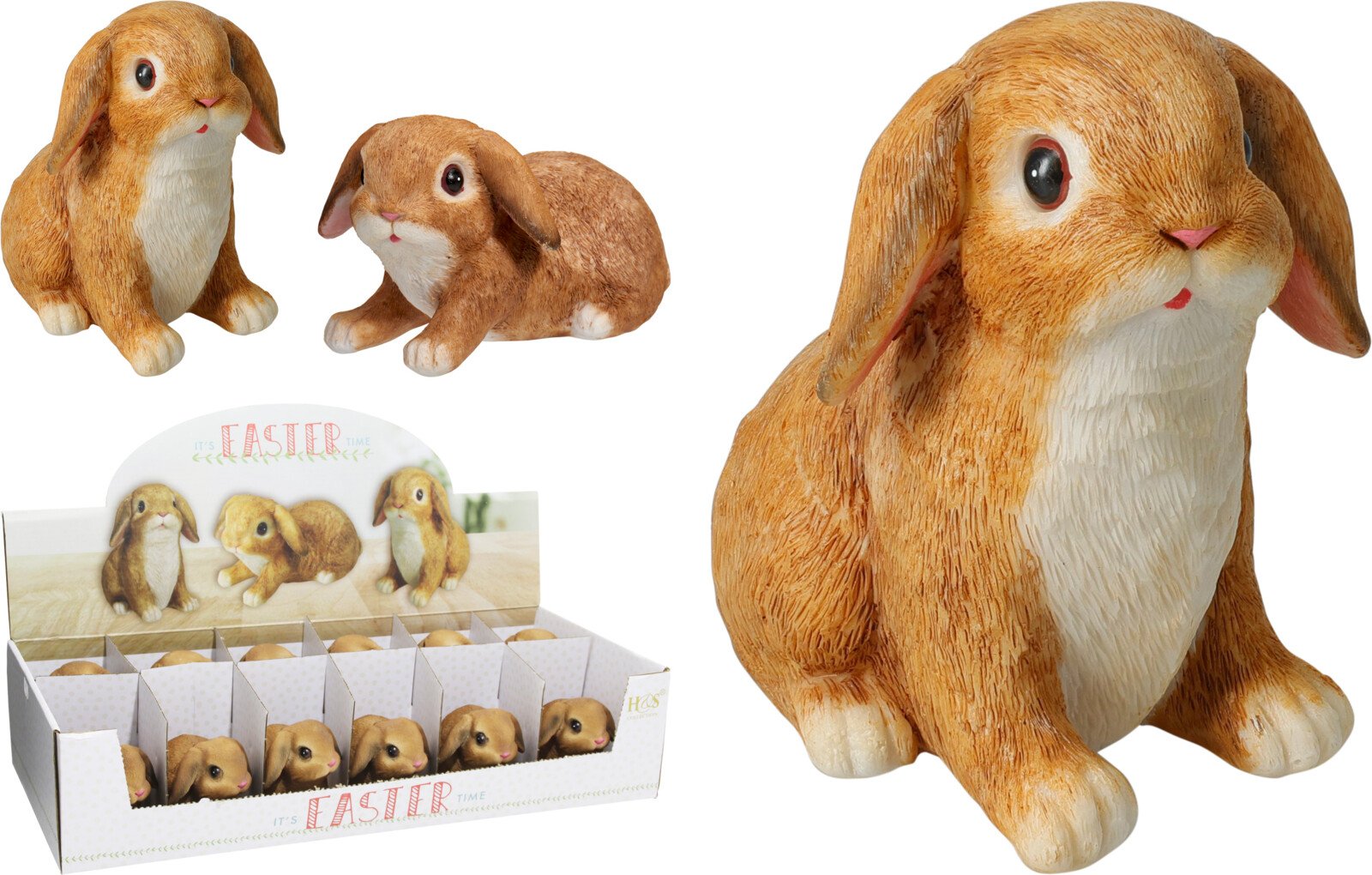 Velykinė dekoracija Triušis, 8,5 cm, 2 skirtingi dizainai