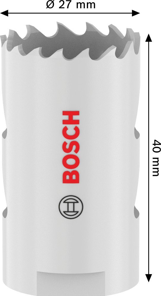 Grąžtas-karūna BOSCH HSS - Bi-metal, standartiniam adapteriui, 27 mm